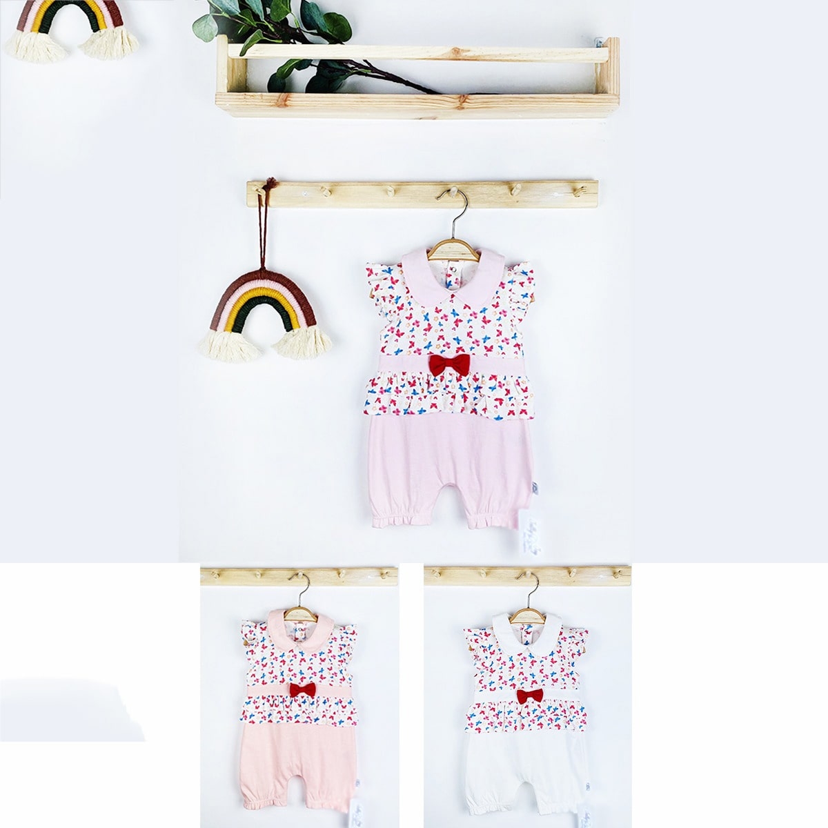 JOLLY JOY KıZ KELEBEK BASKILI KIZ TULUM  3-9  AY