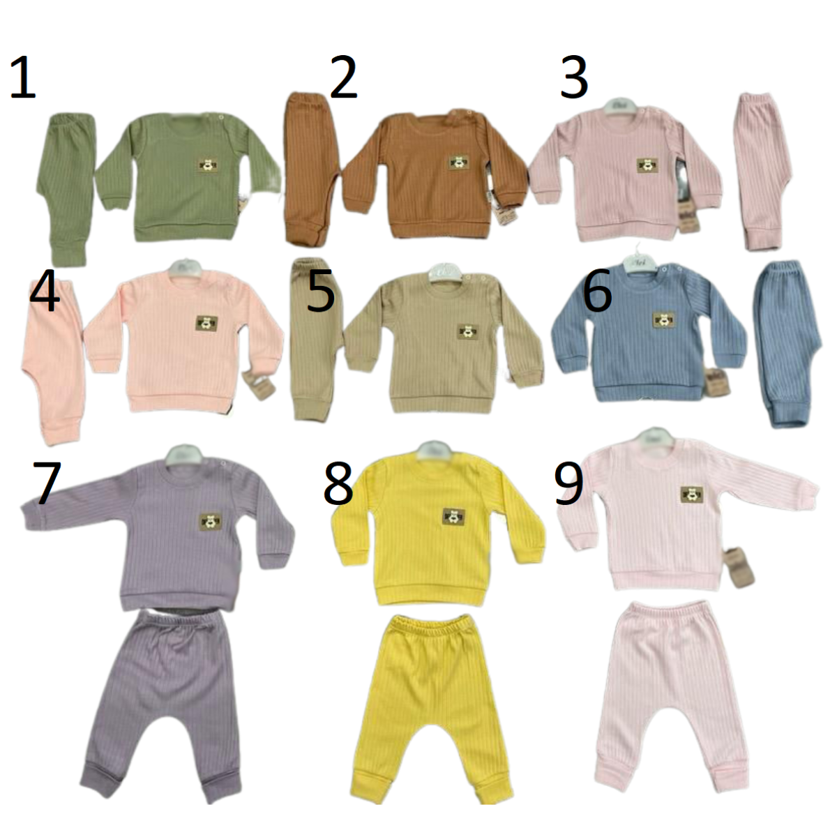  UNISEX ARMALI 2 Lİ TAKIM 3-6-9 AY 3-9  AY