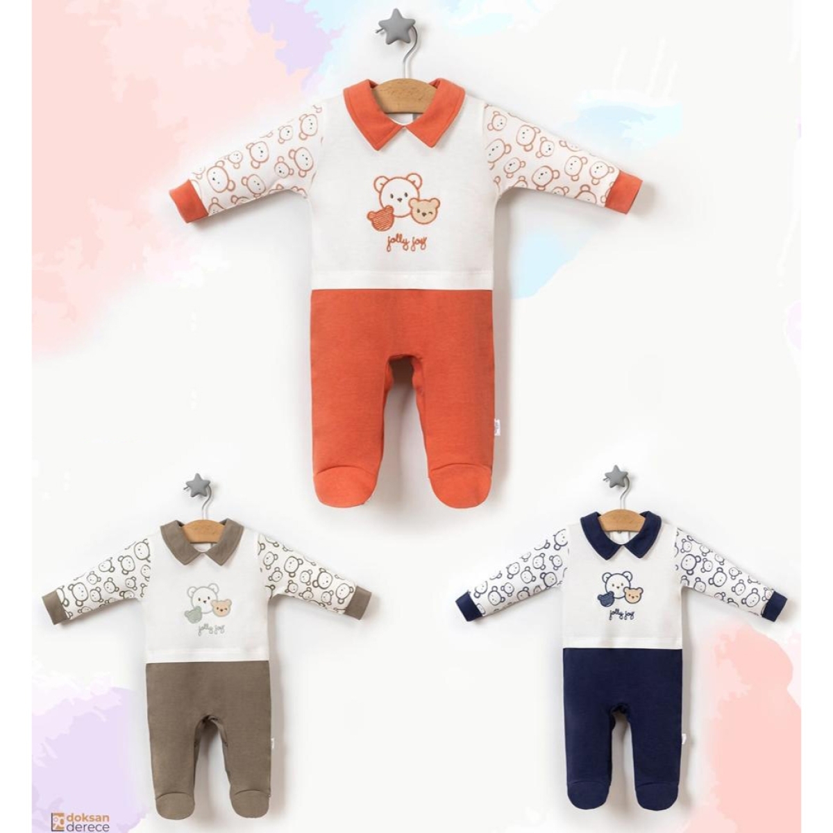 ERKEK BEAR FAMİLY ERKEK TULUM  3-9  AY