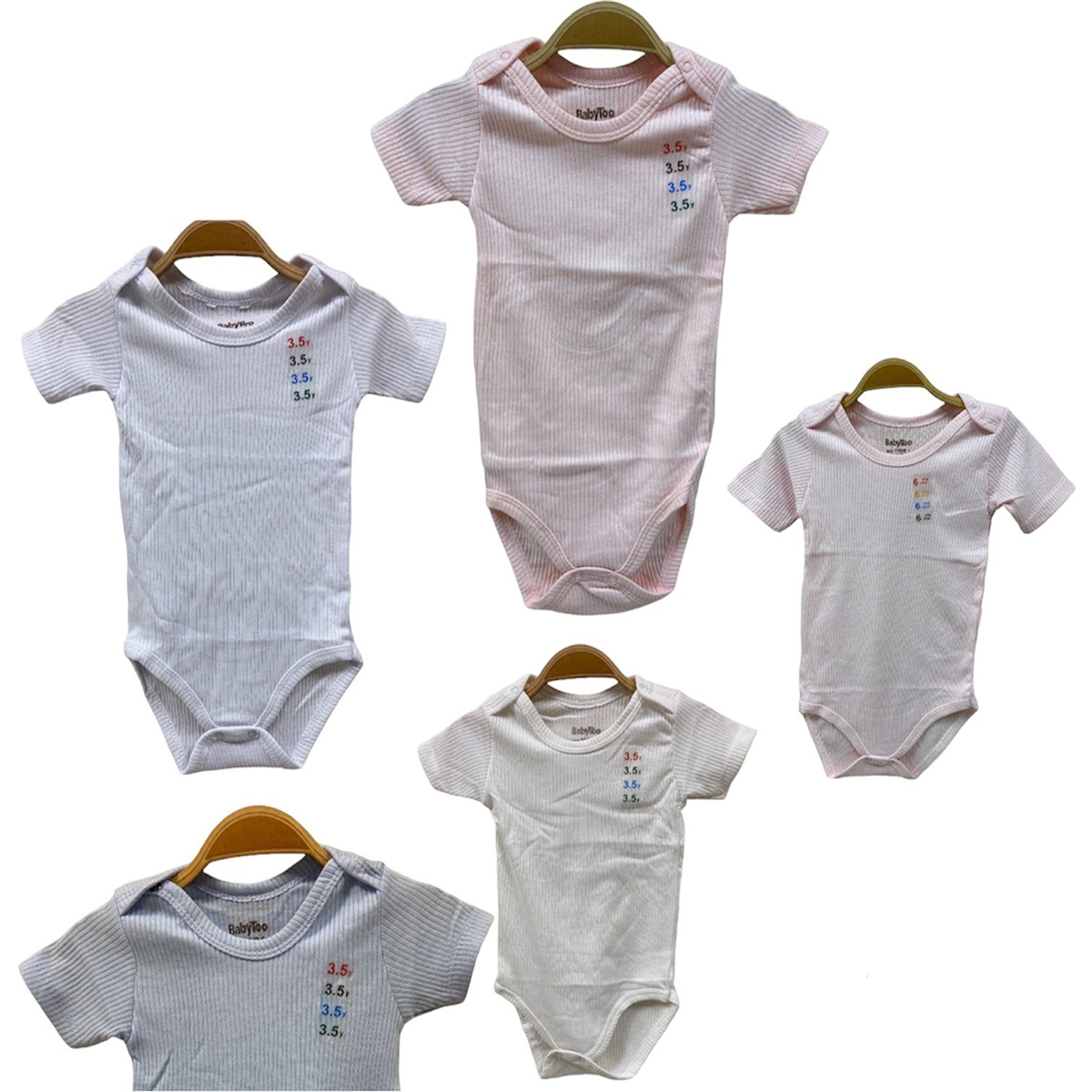 UNISEX 3.5-4-5-6 YAS KISA KOL RAPORLU BADI 3-6  YAŞ