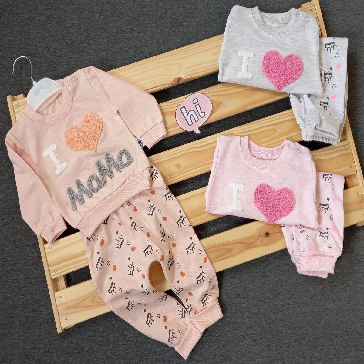 BEBE  I LOVE MAMA 2Lİ TAKIM 6-18  AY
