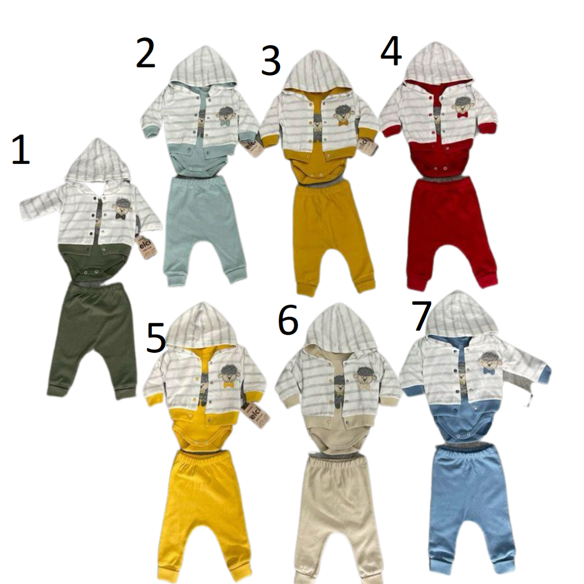  ERKEK KUZULU 3 LU TAKIM 0-3.3-6.6-9 AY 3-9  AY