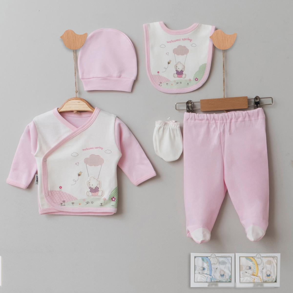 UNISEX BALONLU 5 Lİ ZIBIN SET 1-3  AY
