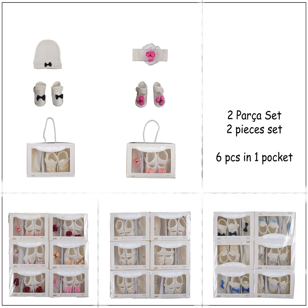 UNISEX 2 PARÇA PATİK SET 3-3  AY