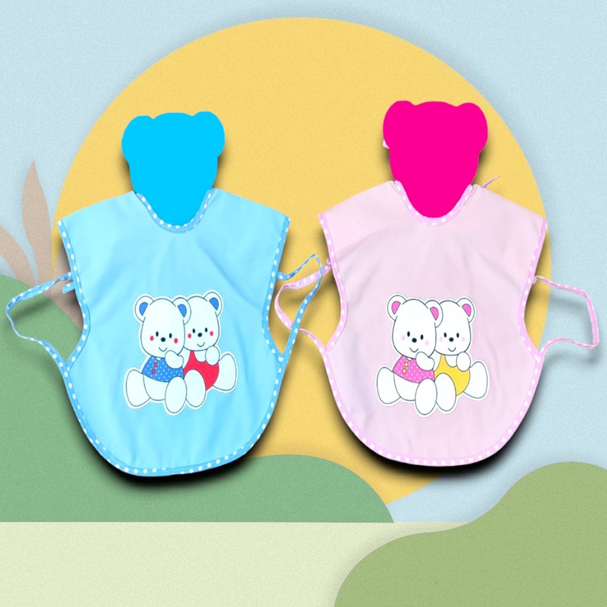 UNISEX ÇİFT AYI MUŞAMBA KOLDAN GEÇME ÖNLÜK 6-6  AY