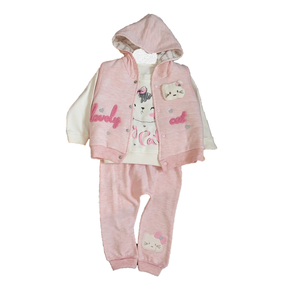 LOVELY KAPİTONE YELEKLİ 3LÜ TAKIM 6-18  AY