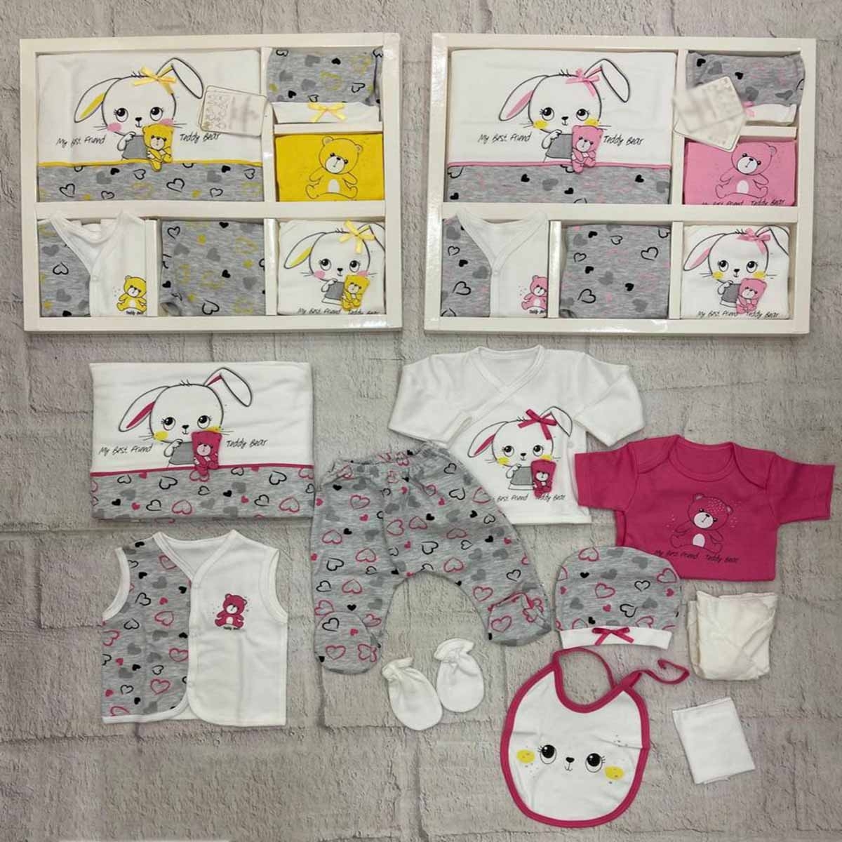  KıZ 10 LU SET MELANJ KALPLİ 3-3  AY