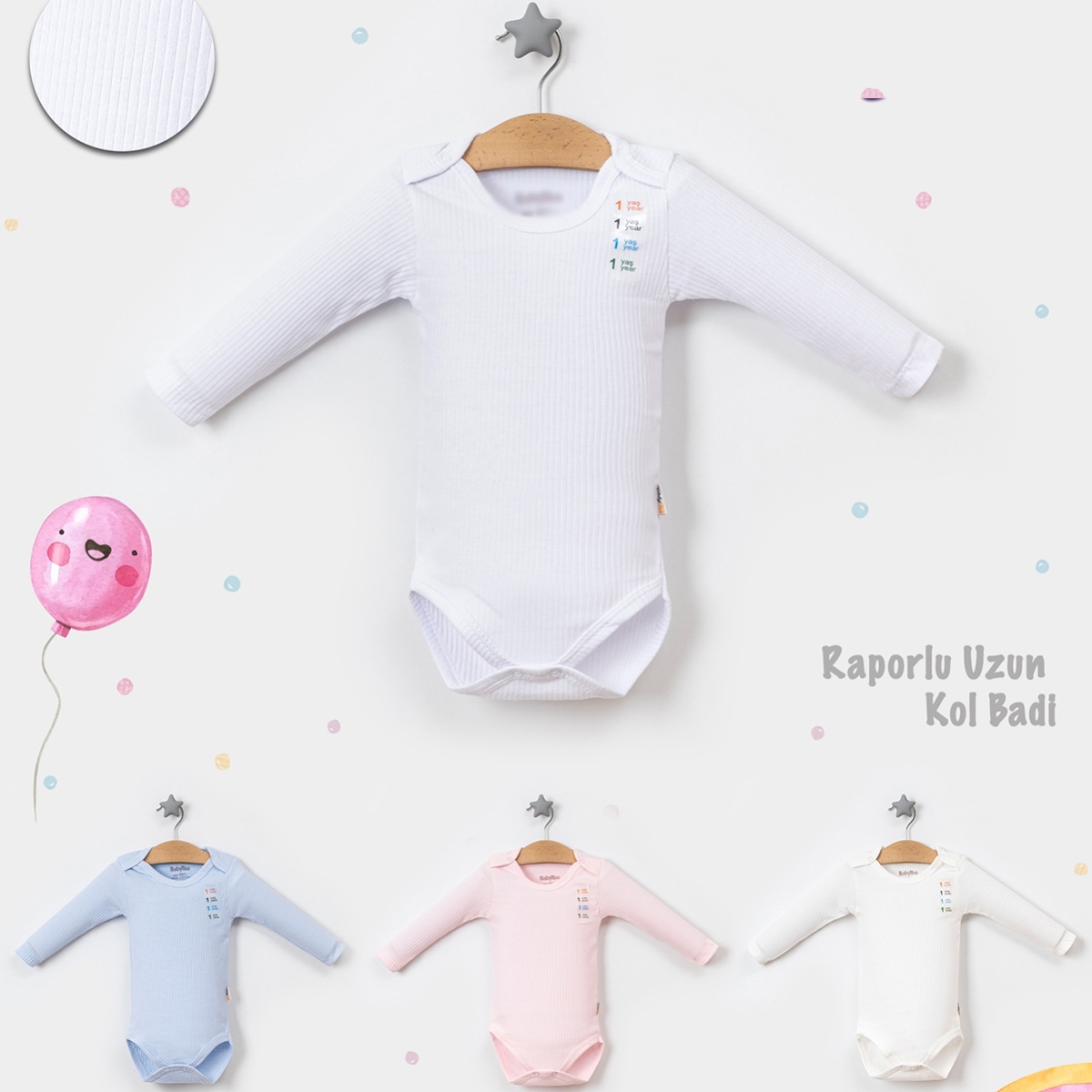  UNISEX 3.5-4-5-6 YAS RAPORLU ARMALI UZUNKOL BADI  3-6  YAŞ
